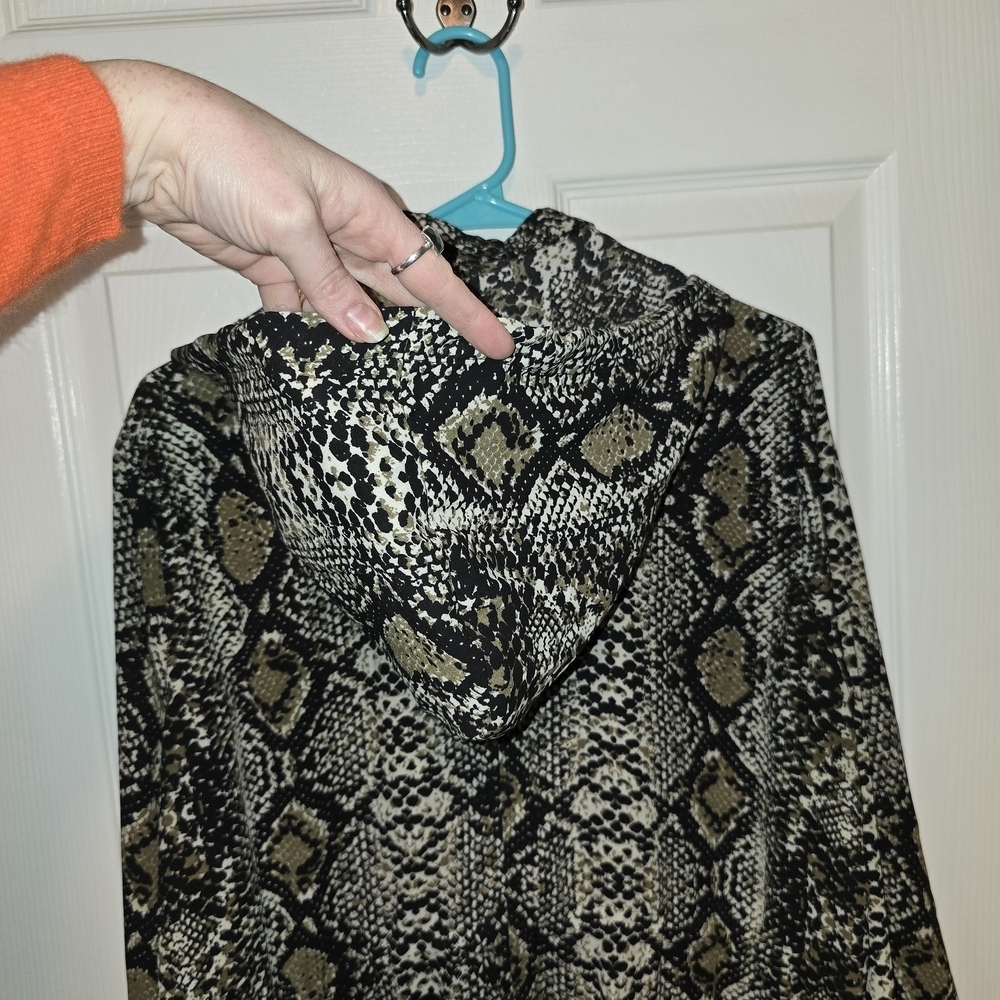 Daniel Rainn Snake Print Anorak Hooded Jacket Large - Picture 9 of 13